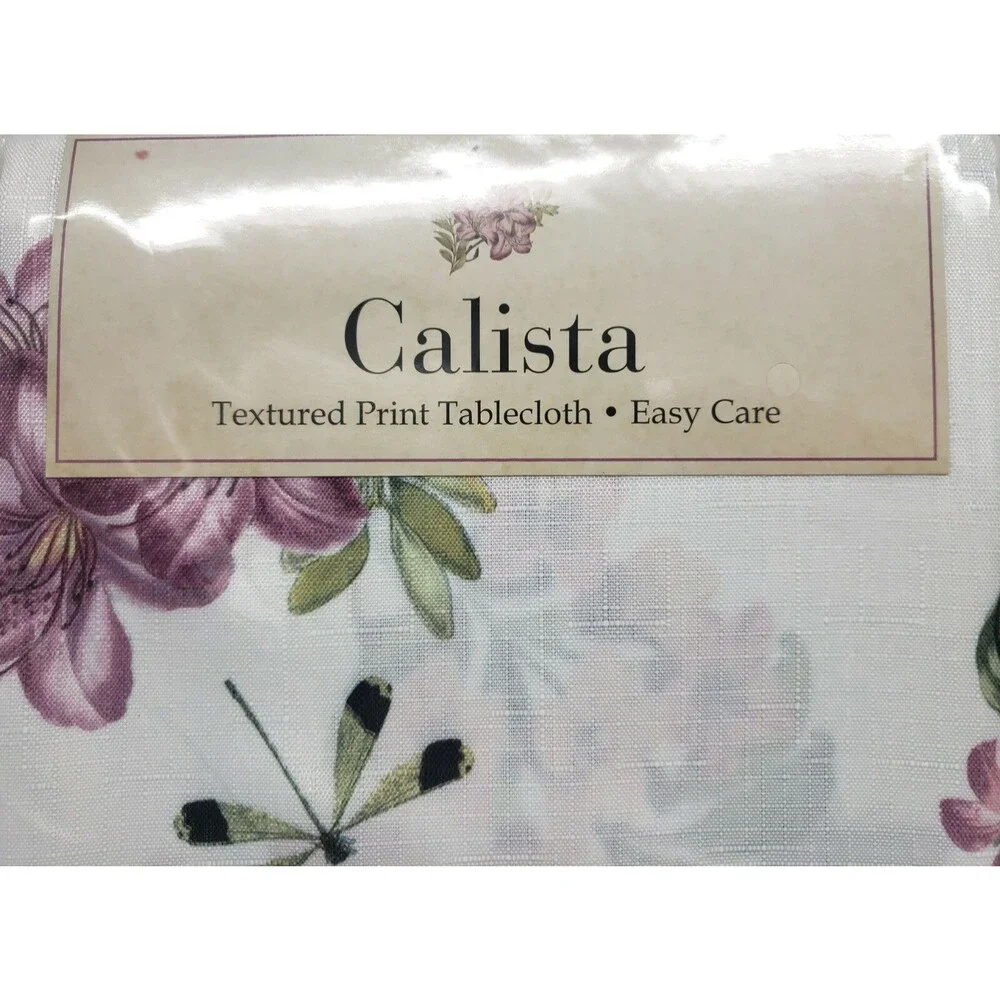 Textured Printed Fabric Tablecloth 60x84
